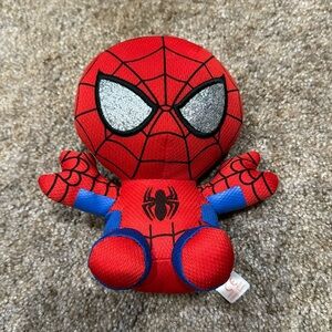 Marvel Spiderman TY Red Plush Stuffed Toy 6"